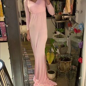 Long pink dress